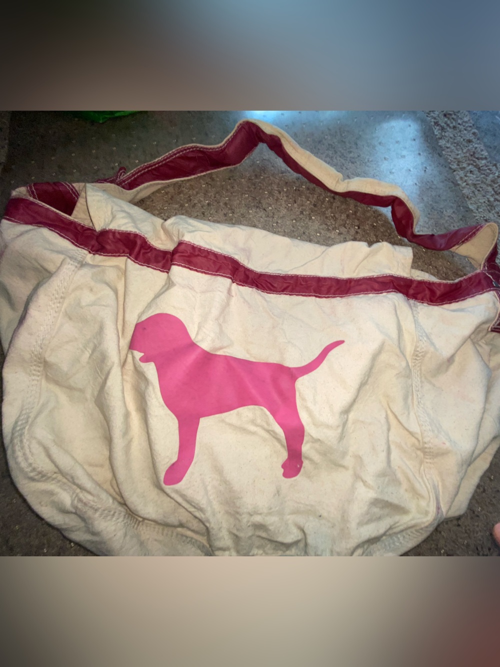 PINK Victoria's Secret Orange Mesh Accent Tote Insert vintage